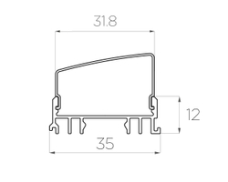 Профиль алюминиевый LC-LSS-1236-2 Anod