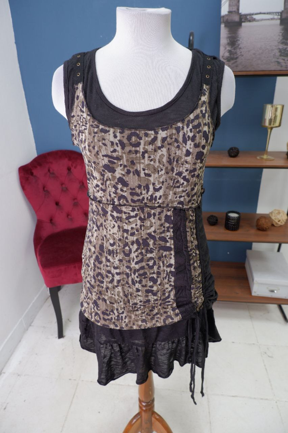 Топ-туника Etam комбинированный 46 размер