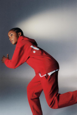 ZARA СПОРТИВНЫЕ БРЮКИ-ДЖОГГЕРЫ, КРАСНЫЙ