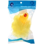 Мочалка-шар для тела полипропиленовая детская «Baby Boom - Утя», цвет розовый, 20гр, d-11см