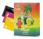 Ароматизированные презервативы AMOR Fruit Яркая линия - 3 шт.