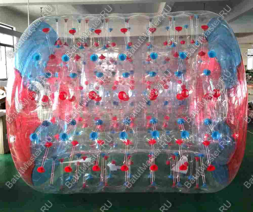 Аттракцион Водный роллер (Гидророллер) ПВХ «Красно-синий» 2*1.8*1.8 м