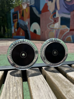 Набор колес (2 шт) Fahrenheit 110*24 mm Hollow core, черный/прозрачный