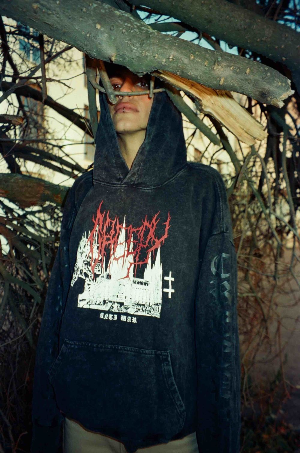 Худи Creepy Clothing Готический черный