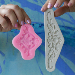 Молды силиконовые для творчества "Набор вензелей 2 молда. Лепнина 3" / Форма для вензелей из гипса, мыла, воска