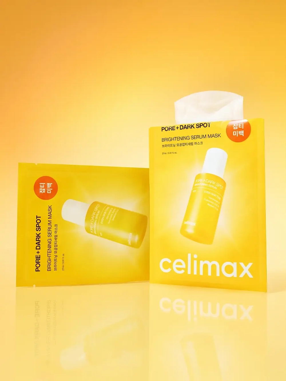 Celimax Осветляющая ампульная маска с ниацинамидом Pore + Dark Spot Brightening Serum Mask 27 мл х 10 шт