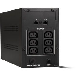Источник бесперебойного питания Exegate EP285485RUS ИБП ExeGate SpecialPro Smart LLB-1000.LCD.AVR.C13.RJ &lt;1000VA / 650W, LCD, AVR, 6*IEC-C13, RJ45 / 11, Black&gt;