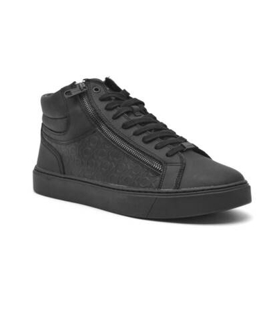 Кожаные кроссовки Calvin Klein - черный(HM0HM00812)