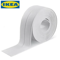 IKEA Бордюрная лента для ванны, кухни, белая 60мм*3,4 м. Самоклеющаяся декоративная водонепроницаемая лента