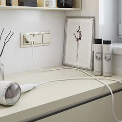 Выключатель одноклавишный без рамки Werkel слоновая кость W1110003