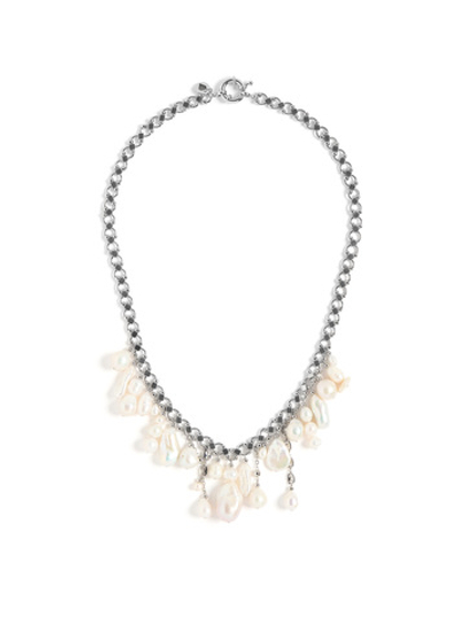 Колье "Pearl cluster" Silver