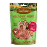 Лакомства "Медальоны из индейки с рисом",  55 г Деревенские лакомства