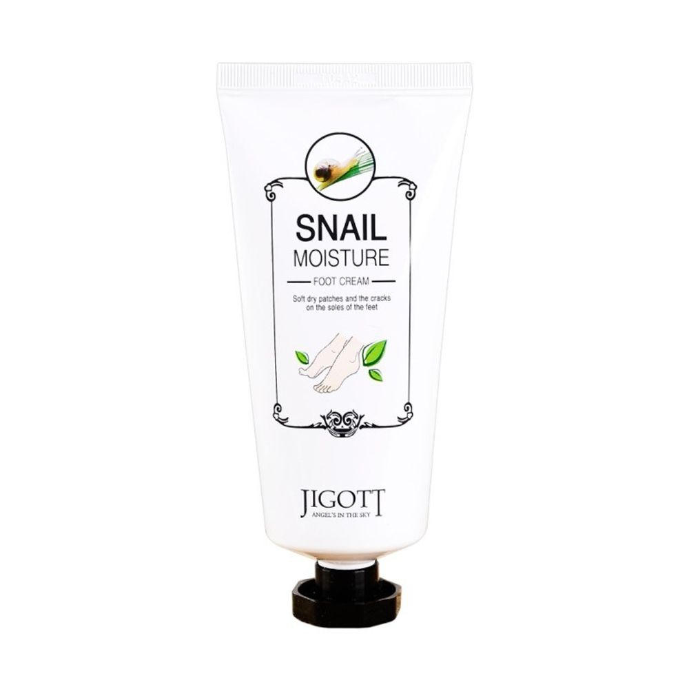 Крем для ног Jigott Snail Moisture увлажняющий с Муцином Улитки 100 мл