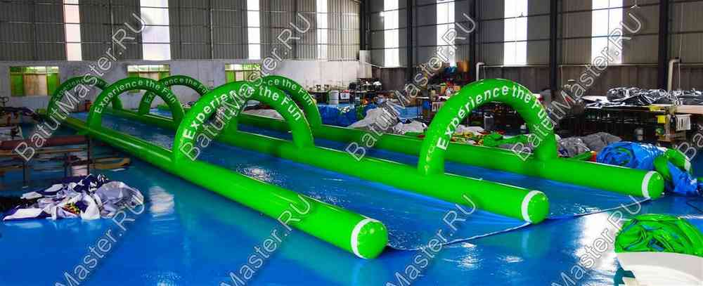 Водная горка без надувного дна, на подкачке ТУРБО "Хит", 152*6,6*2 м