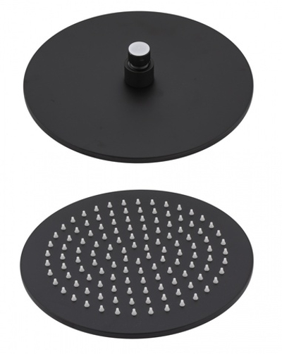 48-1C Лейка для душа метал круг. (ЧЕРНЫЙ) 300 х 300  HansenPRO  (20/1шт)