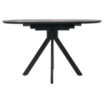 Стол Bradex Home Rudolf круглый раскладной 100-130x100x75см, серый керамогранит, черный