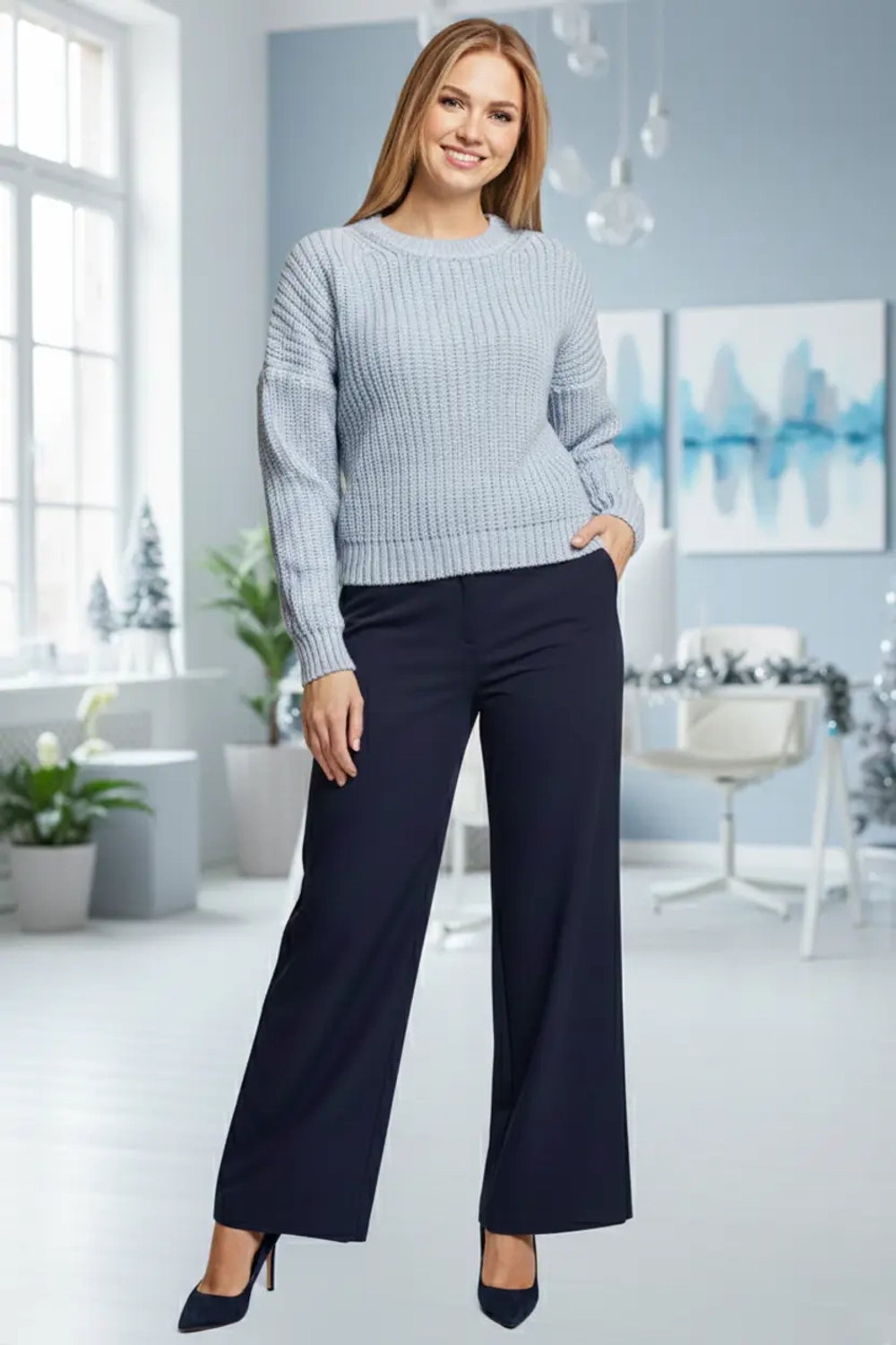 Джемпер Д 2689/голубой