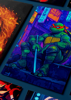 Картина на стену на металле от MetallSubArt "Черепашка ниндзя"