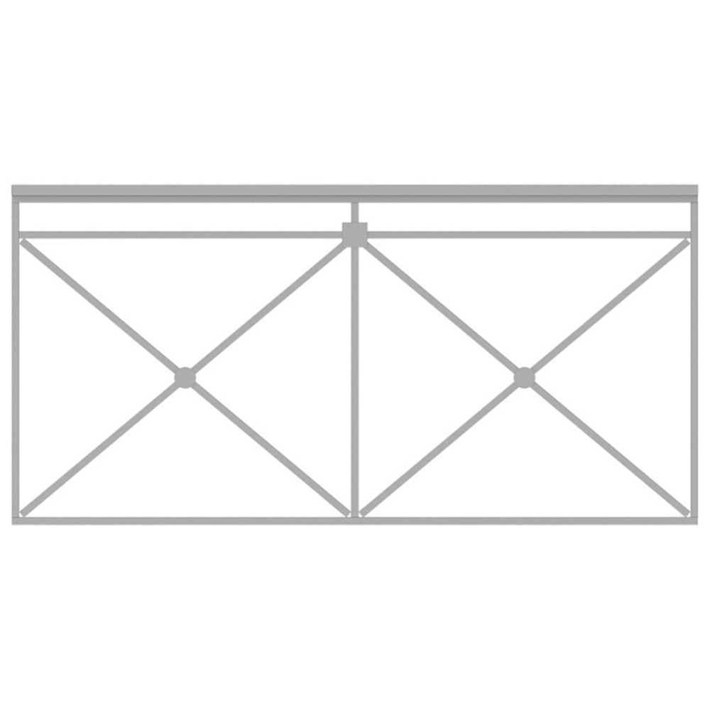 Секция пешеходного ограждения ПО-1 Крест тип 1, порошковая окраска