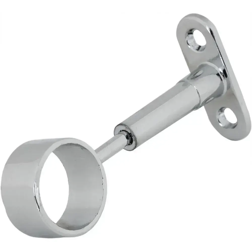 Держатель трубы d25 мм регулируемый сквозной (хром) - 2 шт