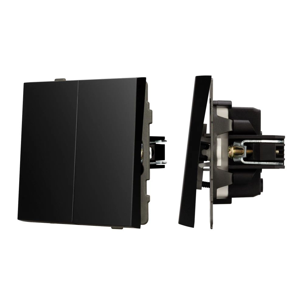 Механизм выключателя управления шторами SWT-TENDO-MKR2-PL-BK (230V, 10A) (Arlight, Черный) 054139