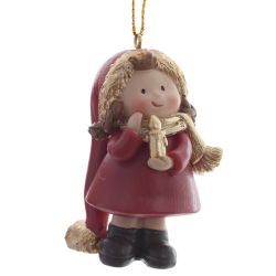 GAEM Фигурка декоративная подвесная "Девочка", L4 W3,5 H6,5 см, 3в.