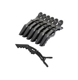 Зажимы для волос Harizma (пластик, усиленные, черный, 6шт) h10903-15