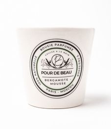 Бергамот - Мох, свеча в фарфоре, Pour de Beau