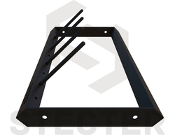 Стеллажная полка для дисков штанги с разделительными колышками (L1100 мм)