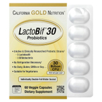 California Gold Nutrition, LactoBif® 30, пробиотики, 30 млрд КОЕ, 60 растительных капсул