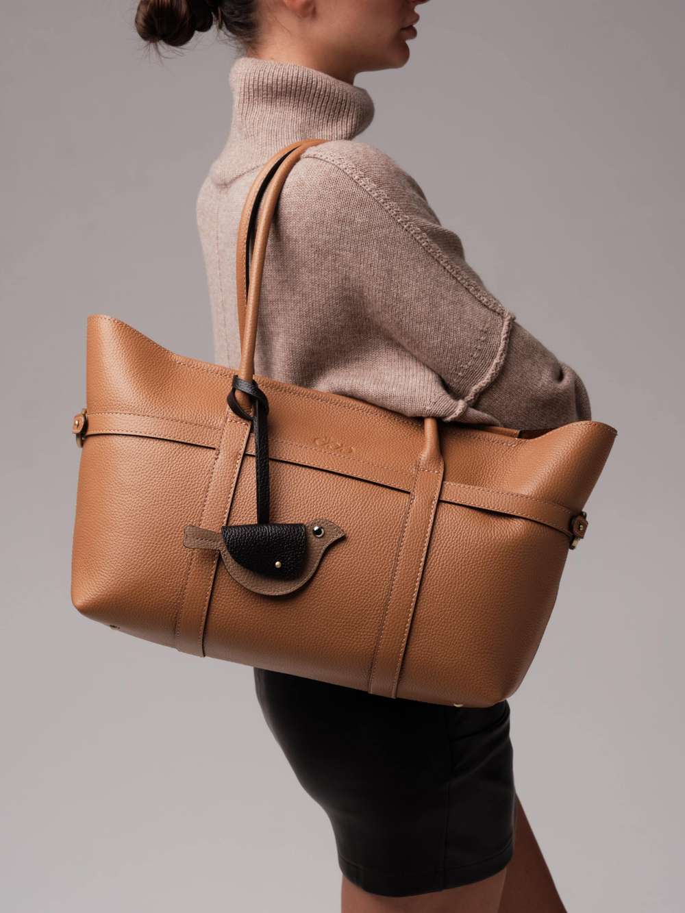 Женская кожаная сумка DBR31229 оранжевый миндаль