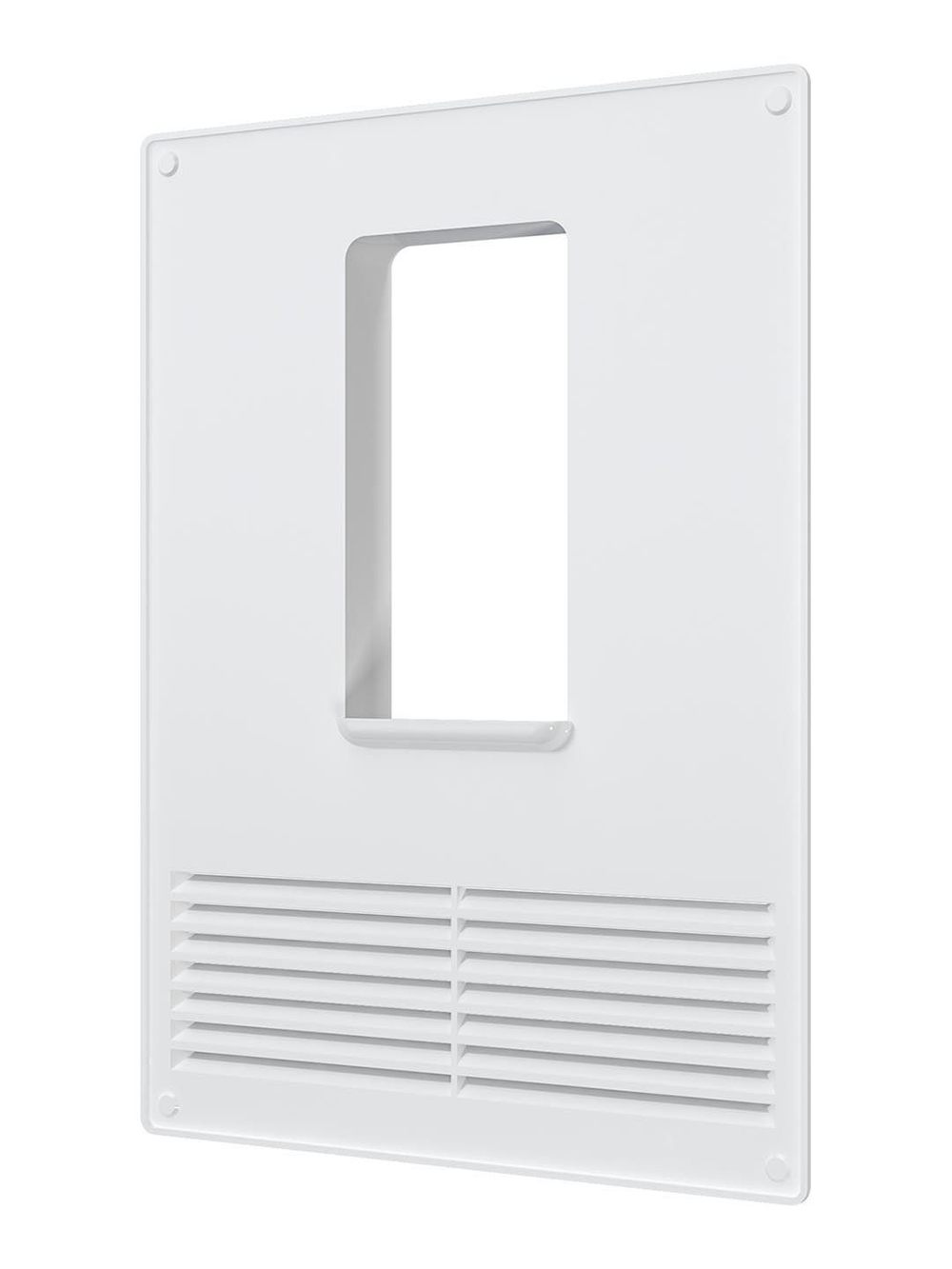 Площадка торцевая ПТВР фланец 60х120 вертикальная решетка 180х250 пластик ERA