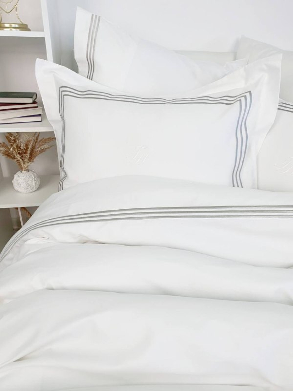 Постельное белье 2 спальное евро макси Tivolyo home Line крем/бежевое