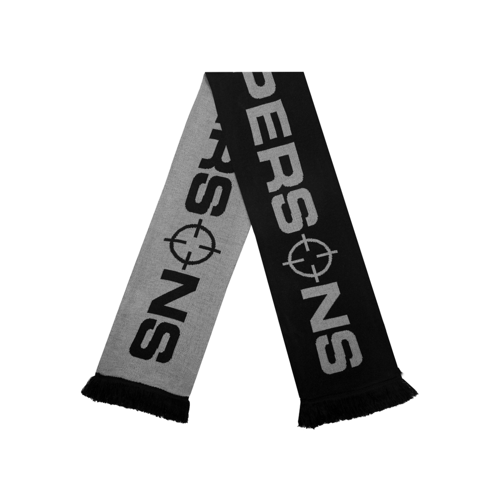 PP LOGO SCARF (BLACK/GREY)