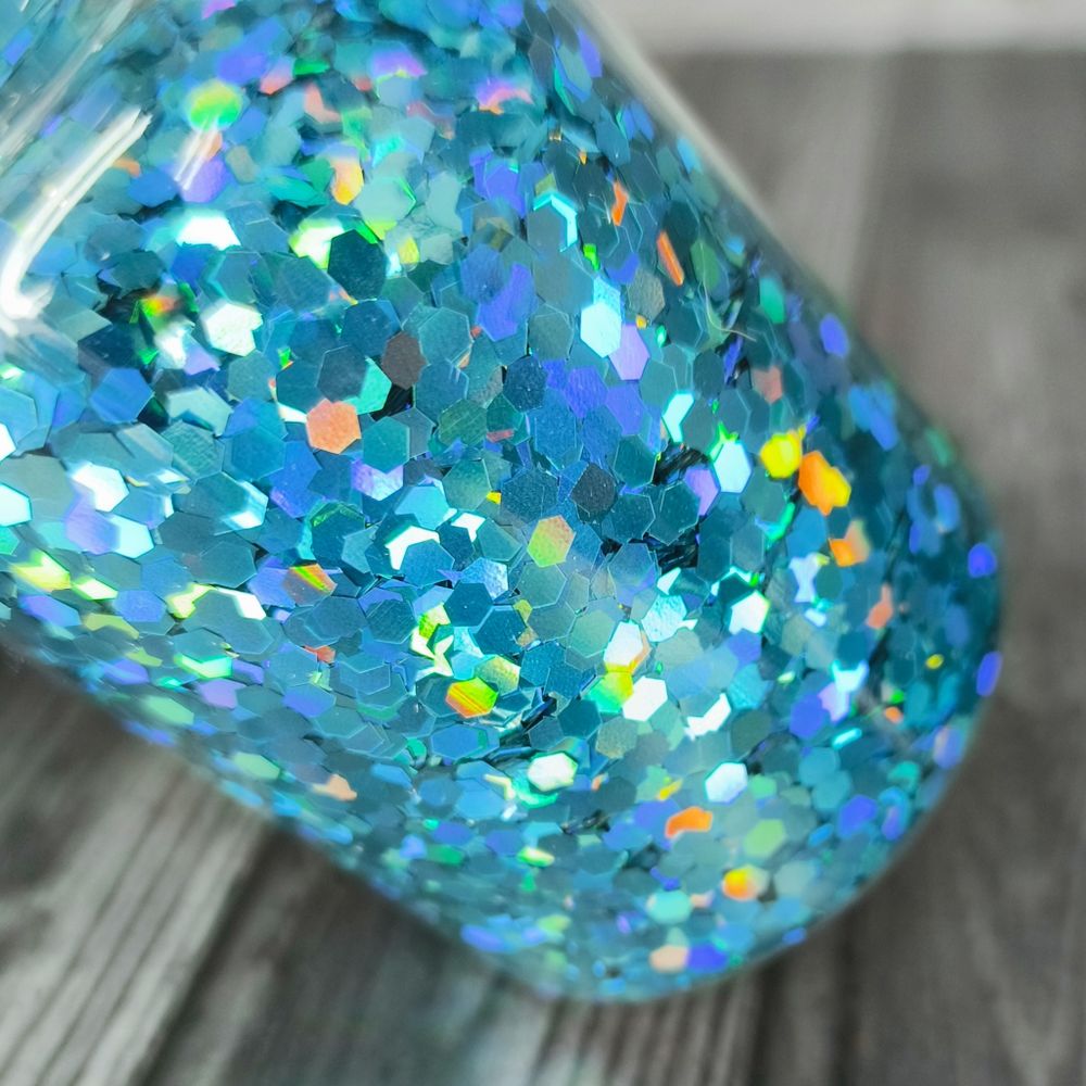 Блестки Глиттеры 2,5 мм. - Голубой голографик универсальные для творчества, рукоделия, для смолы, дизайна ногтей, декор...
