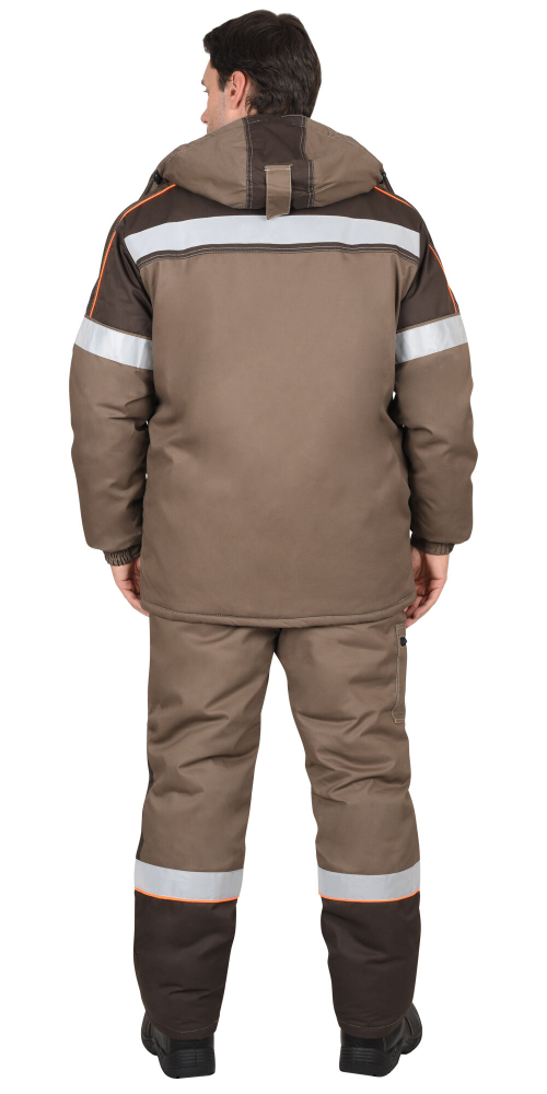 Костюм СИРИУС-РОДОС зимний р. 52-54/182-188 св. коричневый с т.коричневым