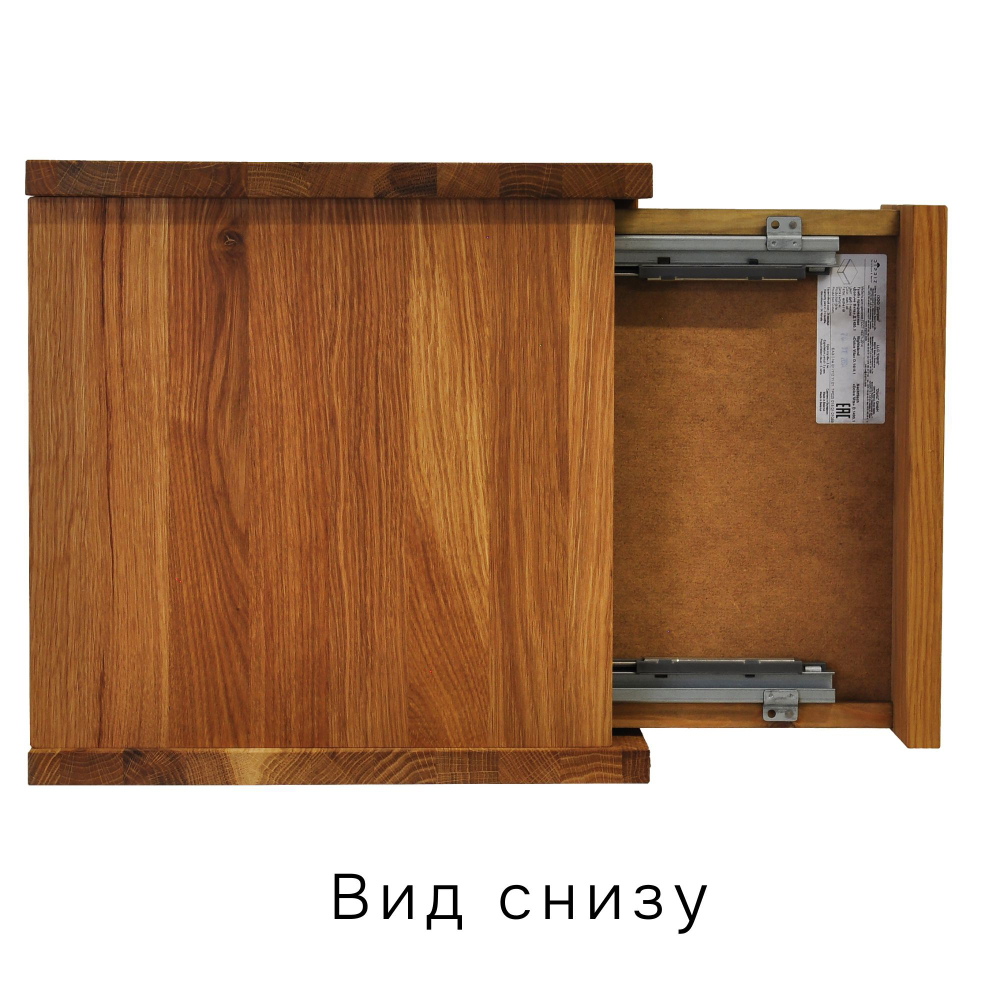 Тумба прикроватная парящая навесная 35х35х16, Дольче Вита, массив дуба с выдвижным ящиком, 1 шт, Dipriz