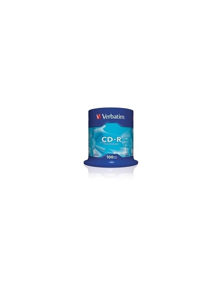 Verbatim  Диски CD-R  100 шт. 48/52-x 700Mb, Cake Box ( 43411)