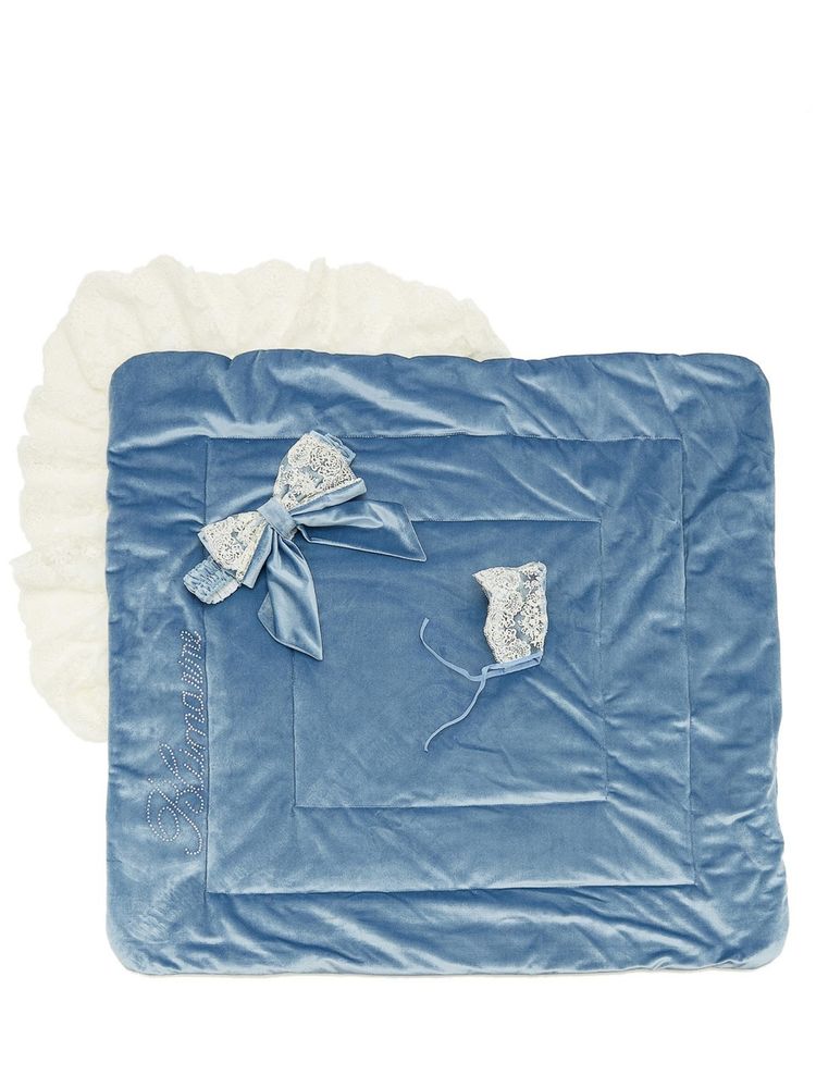 Зимний конверт-одеяло на выписку &quot;Блюмарим&quot; 250 гр/м2, цвет голубой