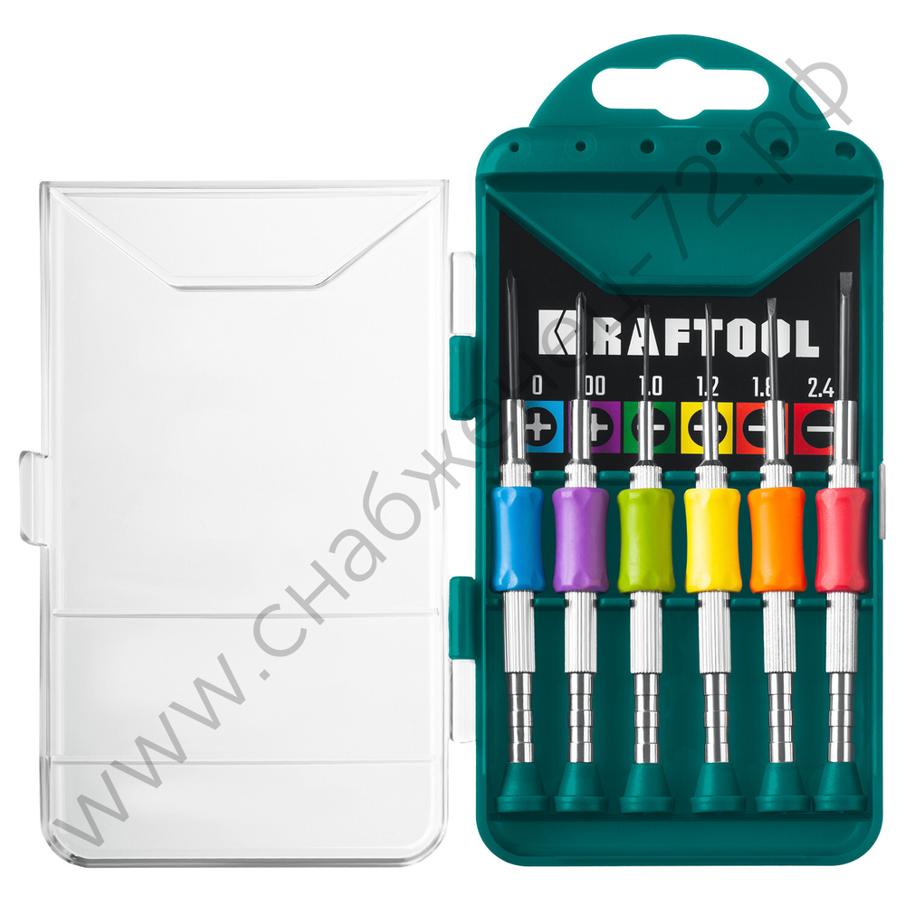 KRAFTOOL Precision-6 6 предм., Отвертка для точных работ (25679)