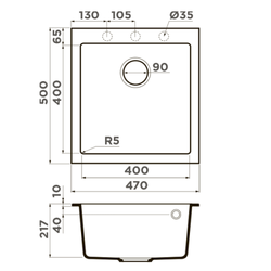 Кухонная мойка Omoikiri Bosen 47-WH