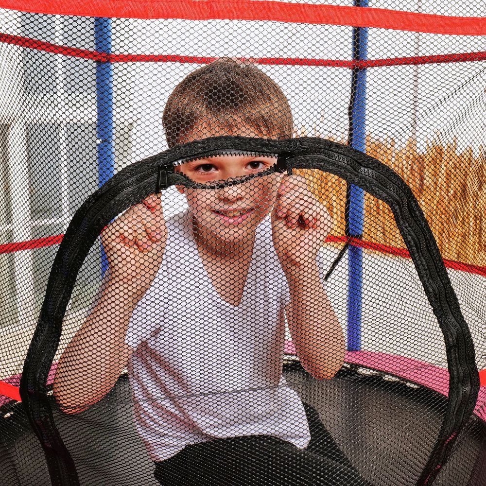 Батут детский DFC SMRKIDS 55&amp;quot; с сеткой, PINK