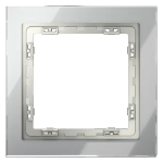Рамка стеклянная VOLTUM S70 на 1 пост, (сталь, стекло)