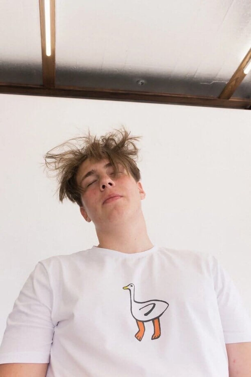 Футболка Нетак Оверсайз Гусель Белая