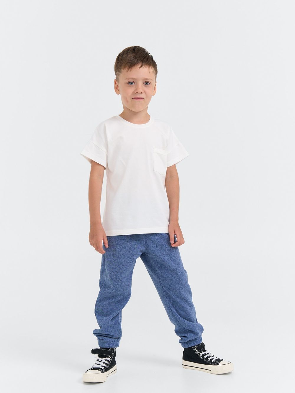 Джоггеры "Деним" из фактурного флиса