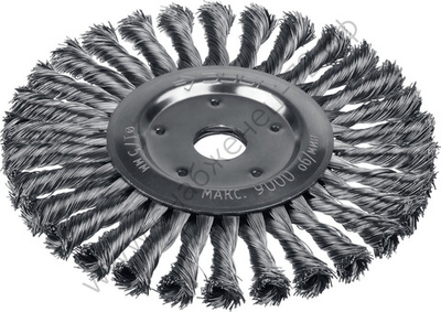 ЗУБР 175х22 мм, жгутированная стальная проволока, 0.5 мм, Щетка дисковая, Профессионал (35190-175)
