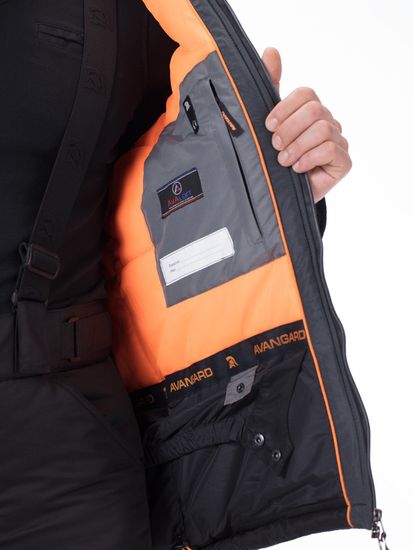 Куртка зимняя "Палмер" (черный/т.серый/с.серый)