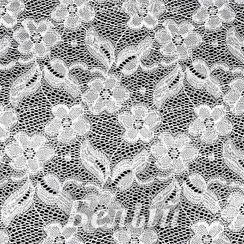 Кружево стрейч, Белое, ширина 150 см, розница от 30 см
