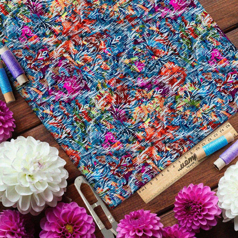 Ткань поплин «опиумное безумие» поль гоген