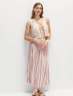 Юбка из смешанной ткани с добавлением льна - MARKS&SPENCER